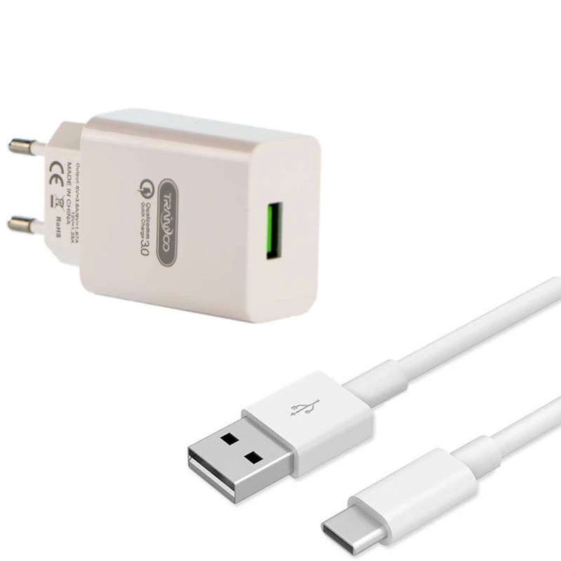 شارژر دیواری ترانیو مدل SE4 به همراه کابل تبدیل USB-C