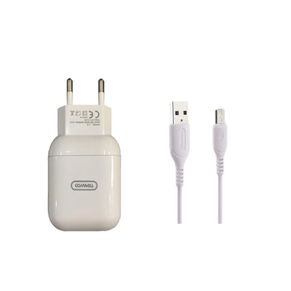 شارژر دیواری ترانیو مدل v10 به همراه کابل تبدیل microUSB