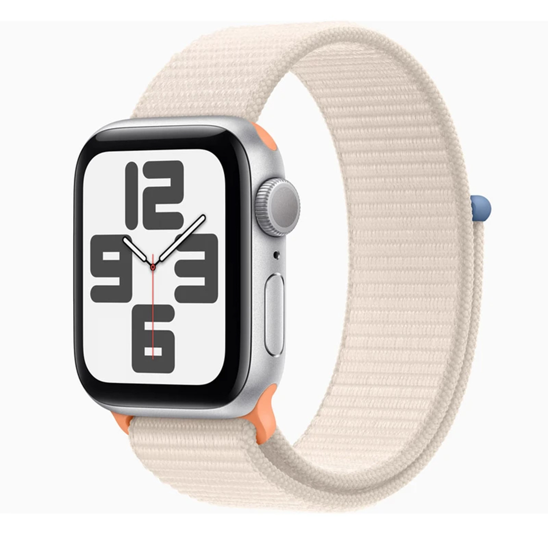 ساعت هوشمند اپل مدل SE Aluminum Case 44 mm (2024) با بند پارچه ای