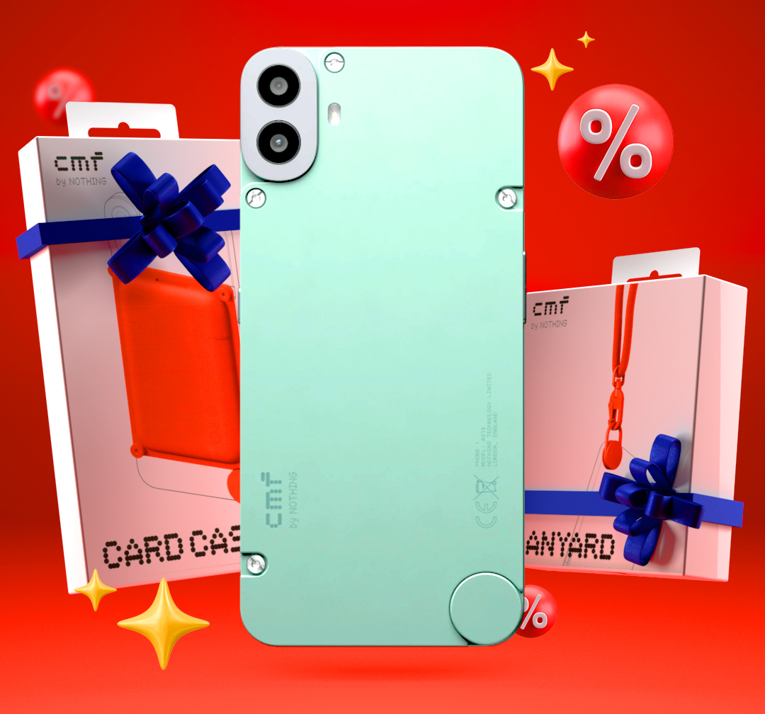 گوشی موبایل ناتینگ مدل CMF Phone 1 دو سیم کارت ظرفیت 128 گیگابایت و رم 8 گیگابایت + جاکارتی سی ام اف + بند آویز سی ام اف